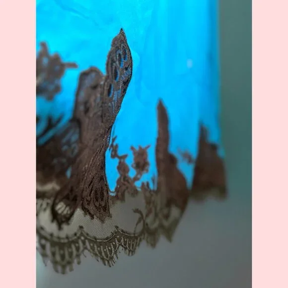 $2545 NWT Current Collection Agent Provocateur Aymee Silk Lace Kimono Robe Dress - Picture 11 of 14